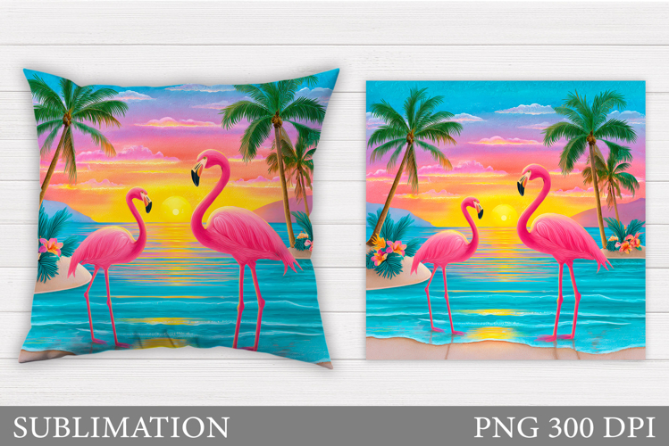Flamingo Pillow Design. Flamingo Sublimation