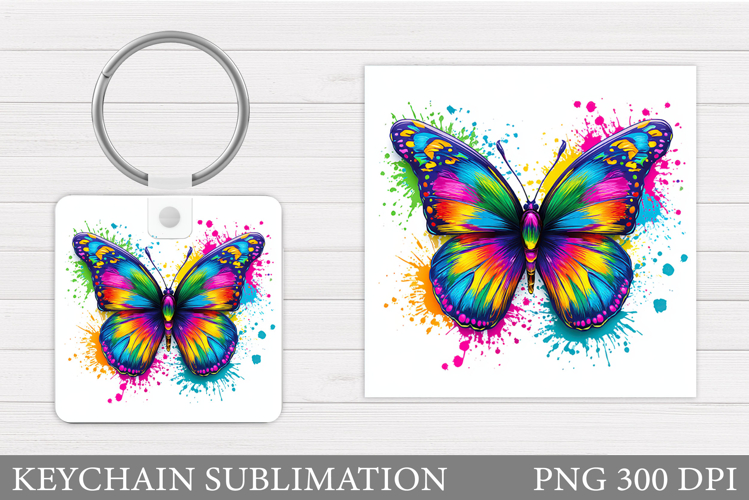 Butterfly Keychain Design. Butterfly Sublimation