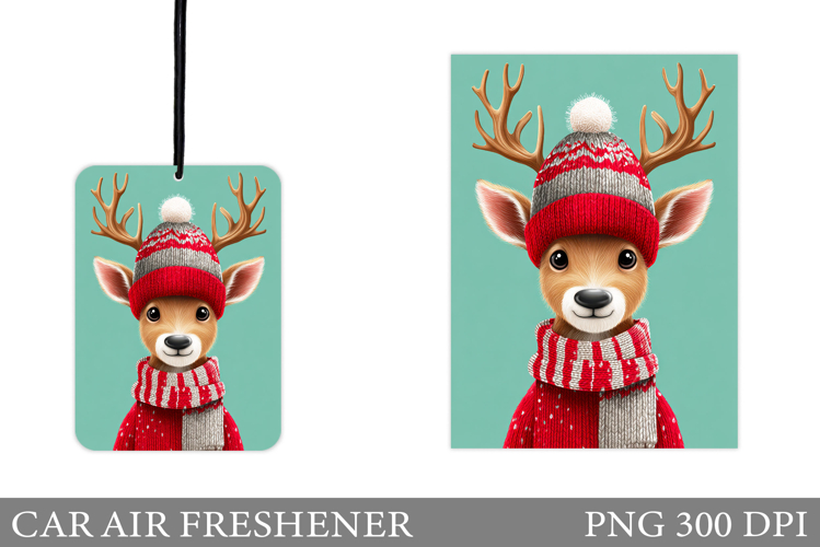 Cute Deer Car Air Freshener. Christmas Car Air Freshener