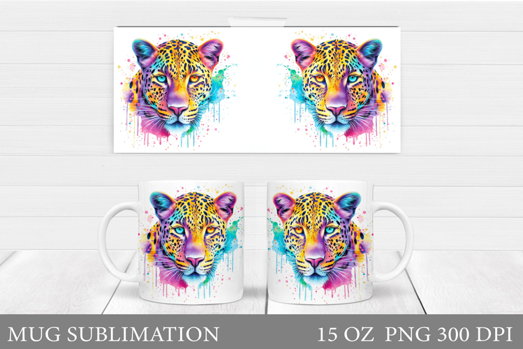 Leopard Mug Design. Leopard Sublimation