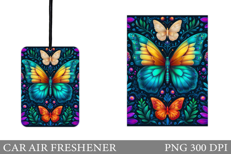 Butterfly Car Air Freshener Design. Butterfly Sublimation
