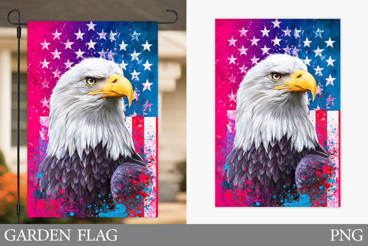 Patriotic Eagle Garden Flag. Patriotic Garden Flag Design