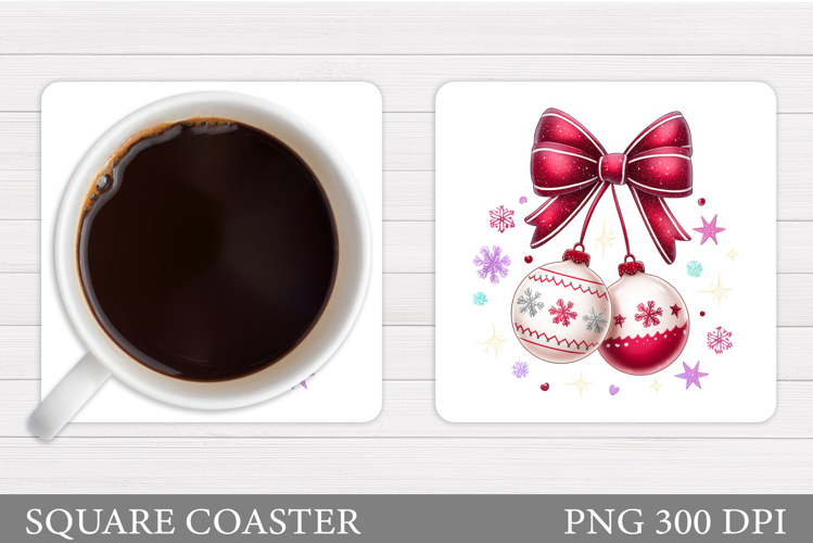 Christmas Coaster Design. Christmas Sublimation