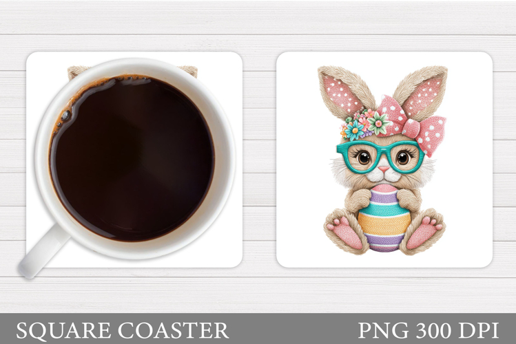 Easter Bunny Coaster Design. Easter Coaster Sublimation