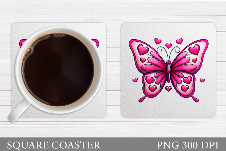Butterfly Coaster Design. Butterfly Sublimation
