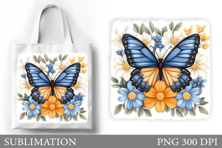 Butterfly Tote Bag Design. Butterfly Sublimation