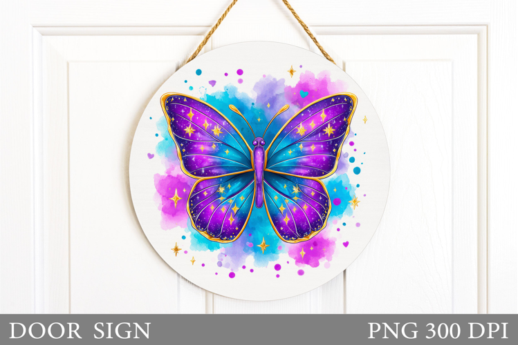 Butterfly Door Sign Design. Butterfly Sublimation