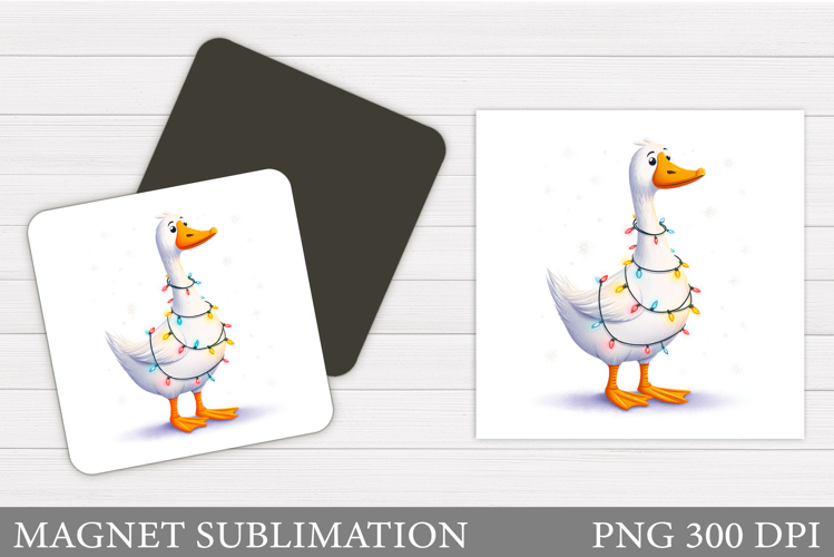 Christmas Goose Magnet. Christmas Magnet Sublimation