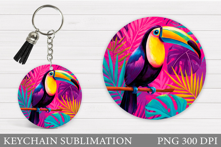 Toucan Keychain Design. Toucan Sublimation