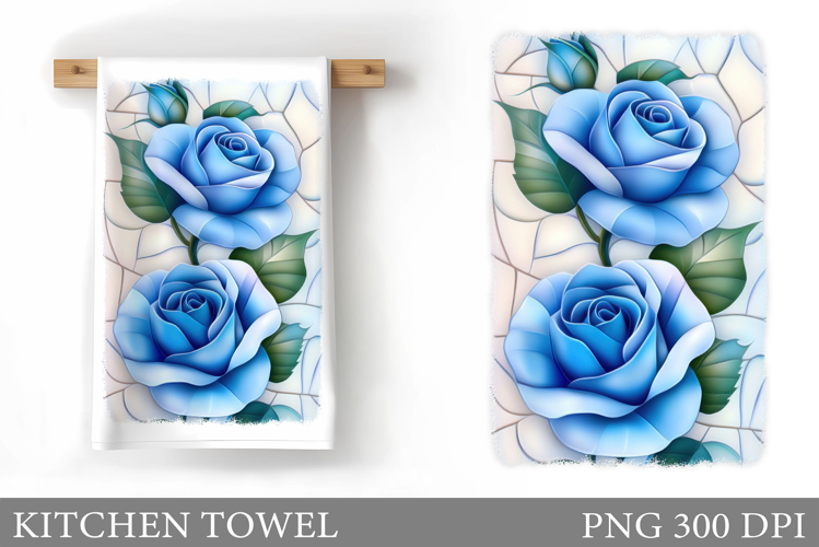 Roses Kitchen Towel. Flowers Kitchen Towel Design