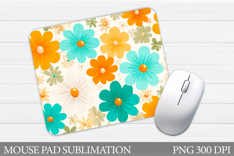 Floral Mouse Pad Sublimation. Flowers Mouse Pad Design