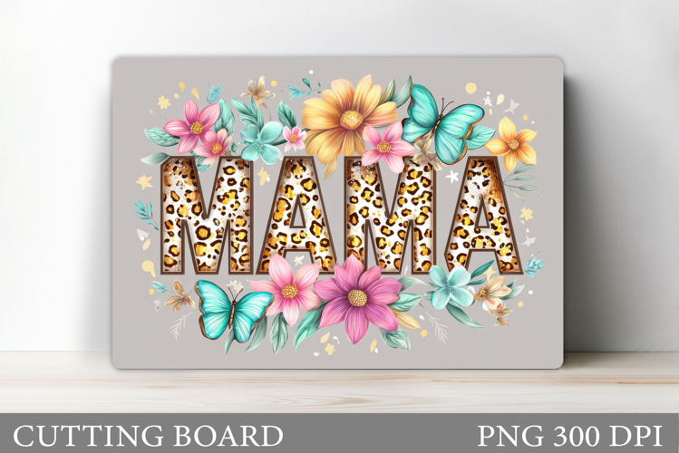 Mother's Day Cutting Board. Floral Cutting Board Sublimation