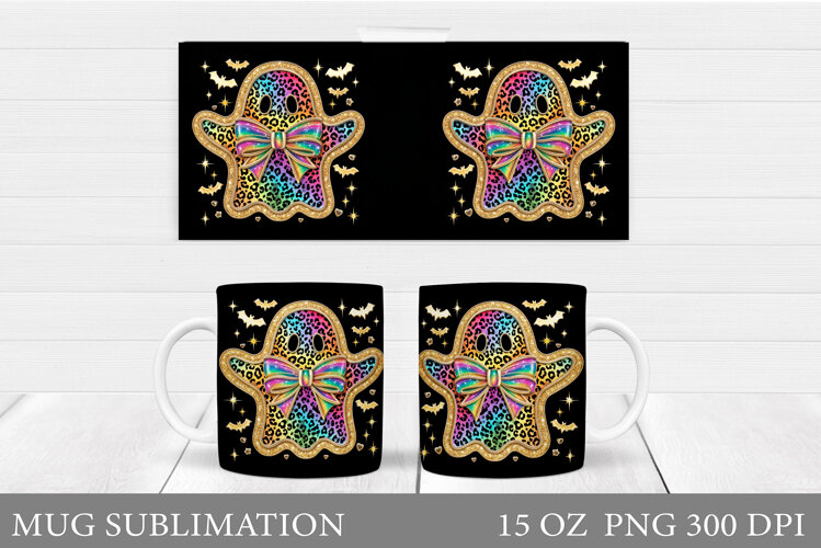 Ghost Mug Sublimation. Halloween Mug Design example image 1