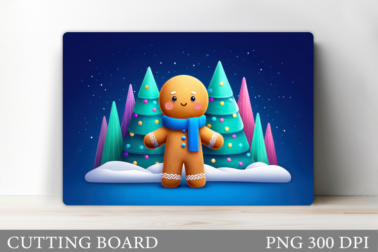 Christmas Cutting Board Design. Gingerbread Cutting Board