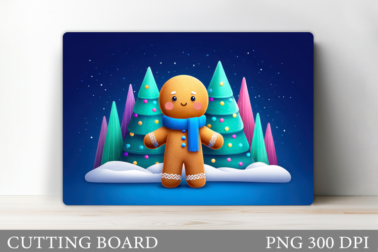 Christmas Cutting Board Design. Gingerbread Cutting Board
