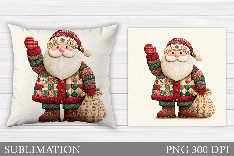 Santa Claus Pillow Design. Christmas Pillow Sublimation