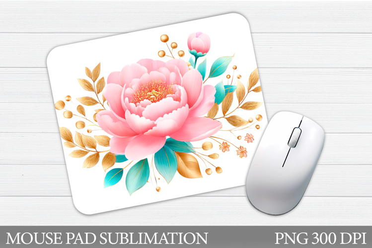 Floral Mouse Pad Sublimation. Flowers Mouse Pad Design