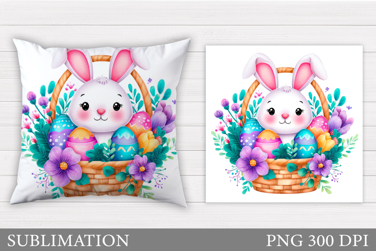Easter Bunny Pillow Design. Easter Bunny Sublimation