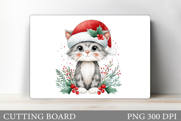 Christmas Cat Cutting Board. Christmas Cutting Board Design