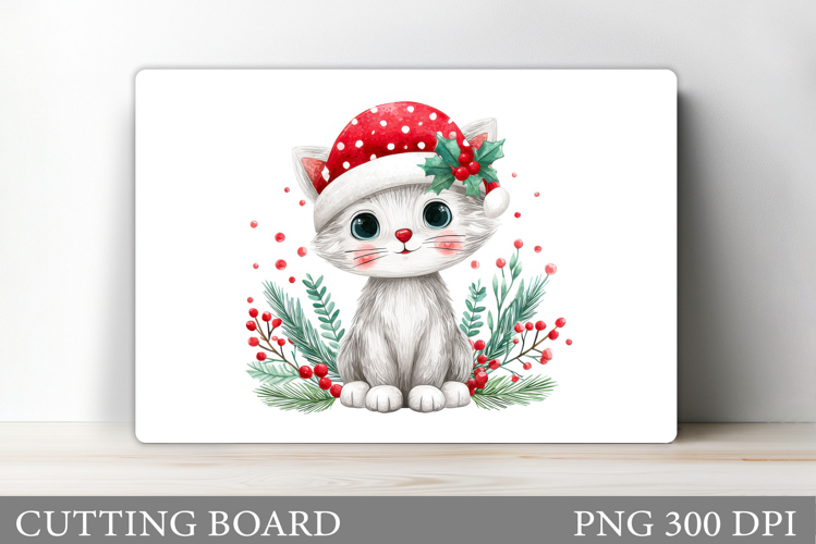 Christmas Cat Cutting Board. Christmas Cutting Board Design