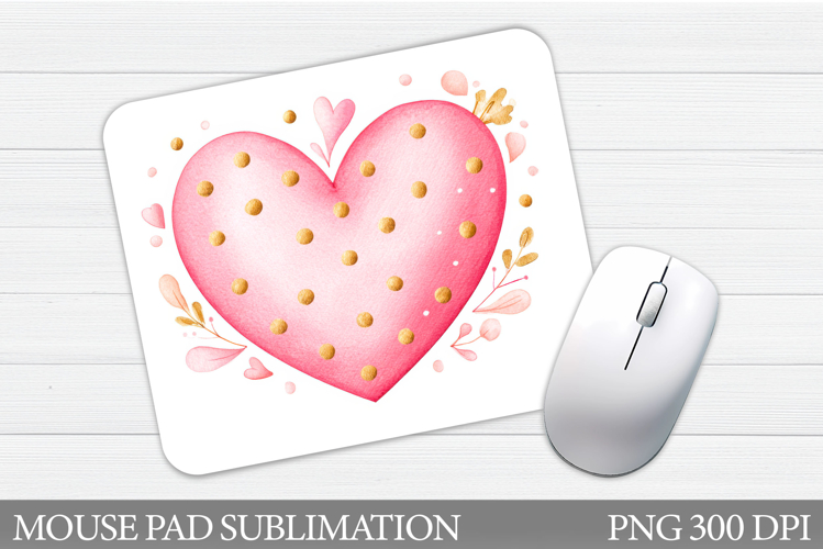 Heart Mouse Pad Design. Valentines Mouse Pad Sublimation