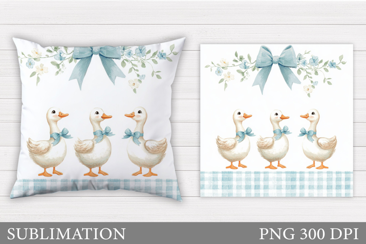 Cute Goose Sublimation. Cute Goose Pillow Design