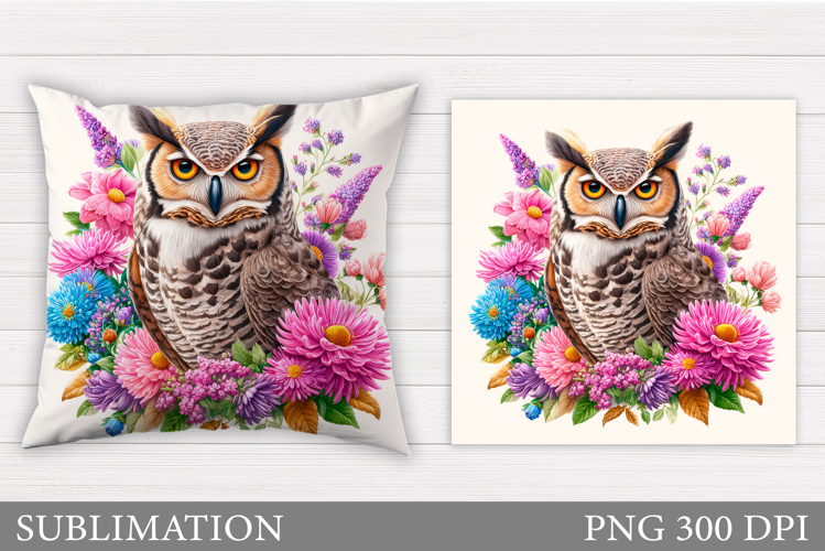 Owl Pillow Design. Owl Sublimation