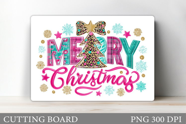 Merry Christmas Cutting Board. Christmas Tree Cutting Board