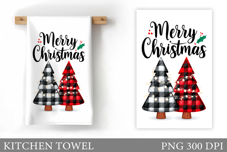 Christmas Tree Kitchen Towel. Christmas Kitchen Towel Design