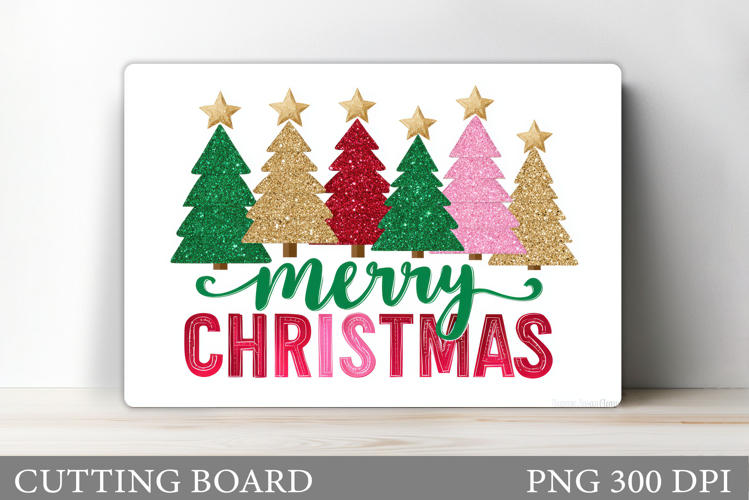 Merry Christmas Cutting Board. Christmas Tree Cutting Board