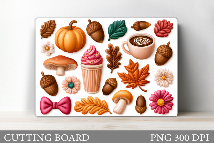 Fall Cutting Board Design. Fall Sublimation example image 1