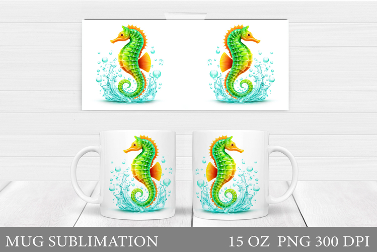 Seahorse Mug Sublimation. Seahorse Sublimation