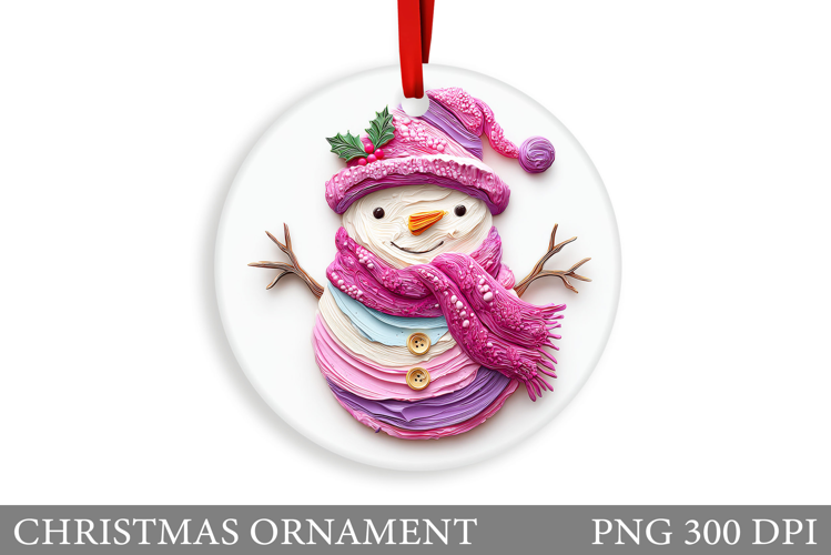 Cute Snowman Christmas Ornament. Snowman Ornament Design