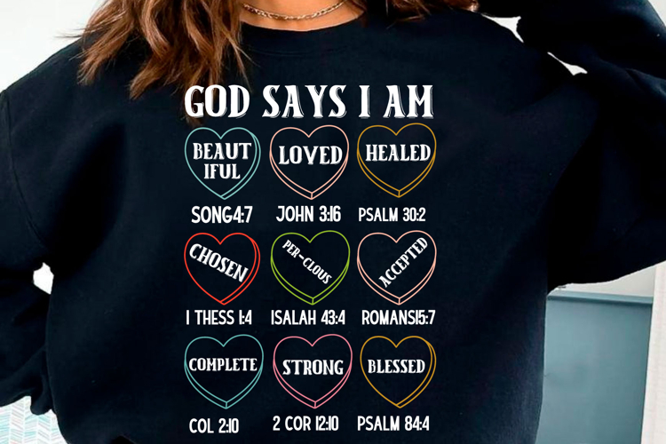 God Says I Am Christian Valentine Png