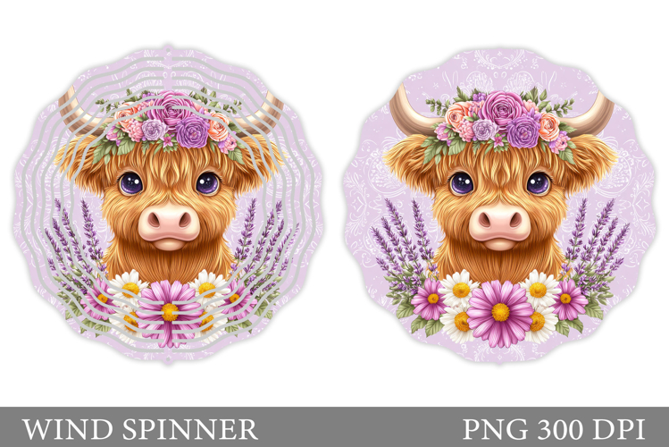 Cute Cow Wind Spinner Design. Cute Cow Sublimation