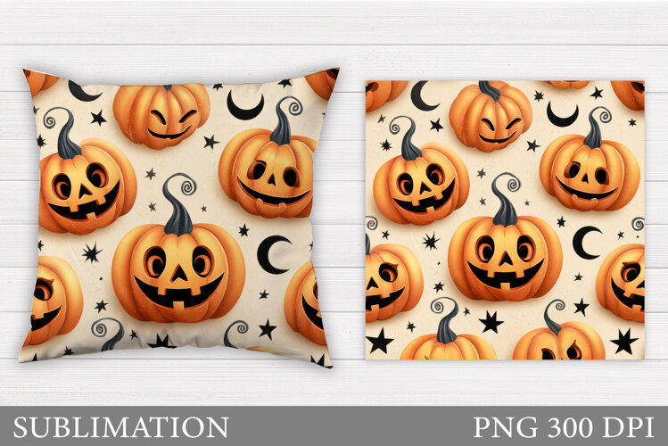 Halloween Pumpkin Pillow. Halloween Pillow Design example image 1