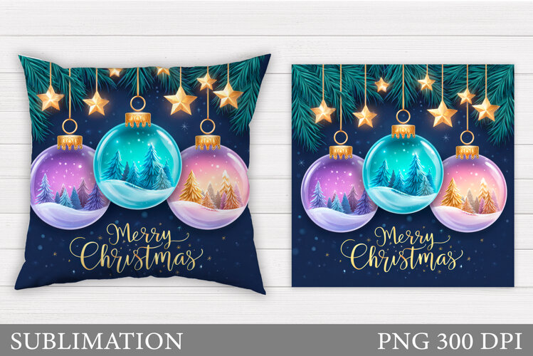 Christmas Pillow Design. Christmas Sublimation example image 1