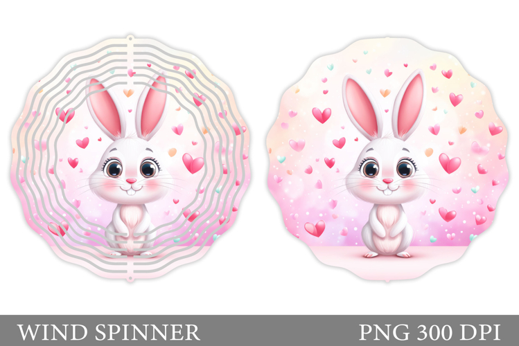 Valentines Bunny Wind Spinner. Valentine Wind Spinner Design