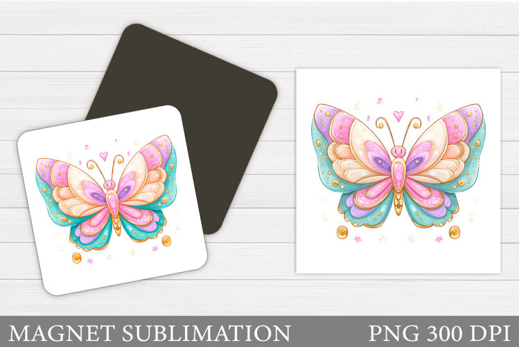 Butterfly Sublimation. Butterfly Magnet Design example image 1