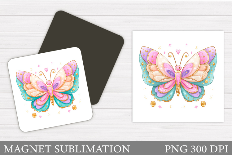 Butterfly Sublimation. Butterfly Magnet Design