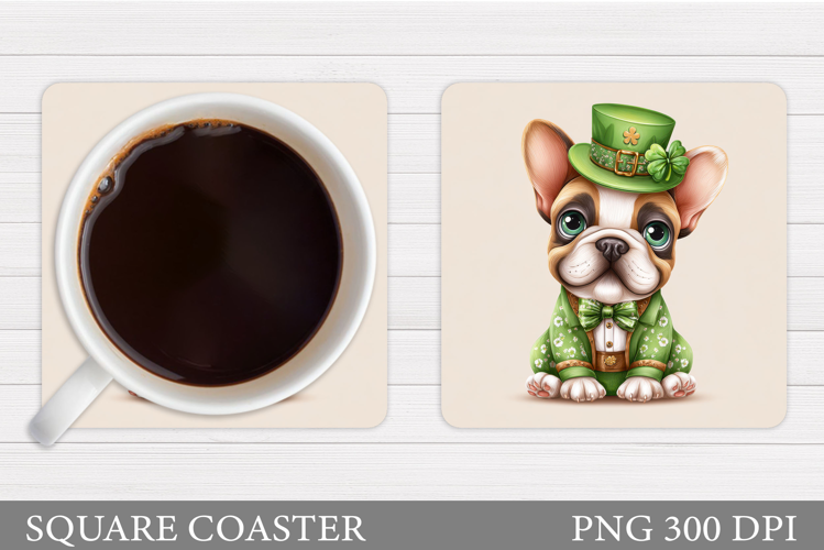 St Patrick Dog Coaster Design. St Patrick Sublimation
