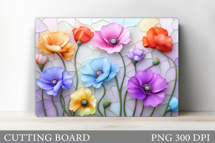 Floral Cutting Board Design. Flowers Cutting Board
