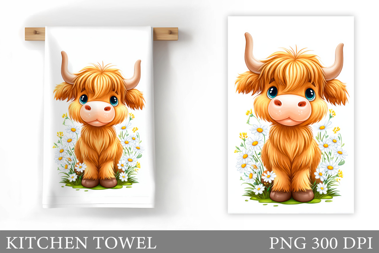 Highland Cow Garden Flag. Summer Cow Garden Flag Design