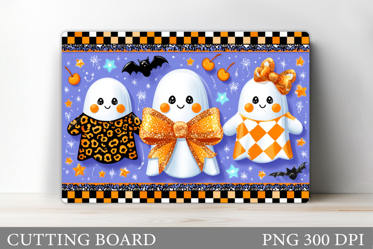 Ghost Cutting Board Sublimation. Halloween Cutting Board