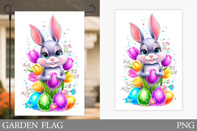 Easter Bunny Garden Flag. Easter Garden Flag Sublimation