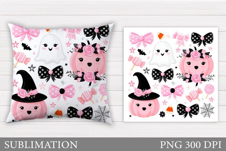 Cute Halloween Pillow Design. Cute Halloween Sublimation