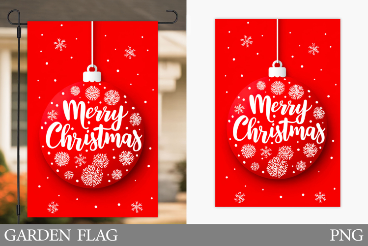 Merry Christmas Garden Flag. Christmas Garden Flag Design