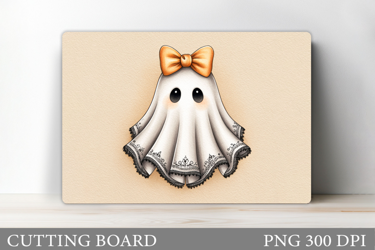 Ghost Cutting Board Sublimation. Halloween Cutting Board