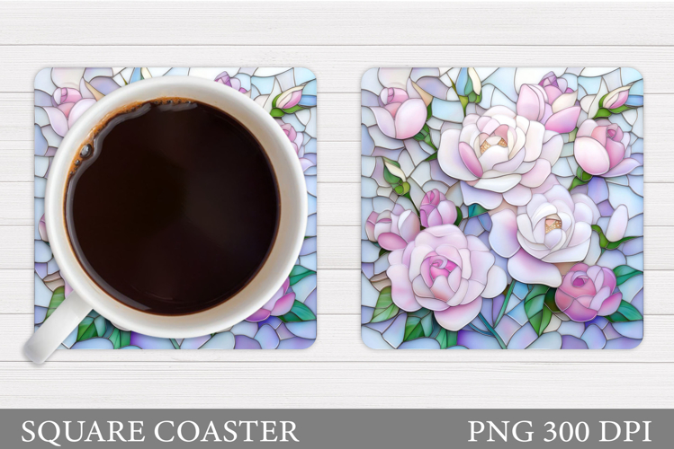 Roses Coaster Design. Roses Sublimation