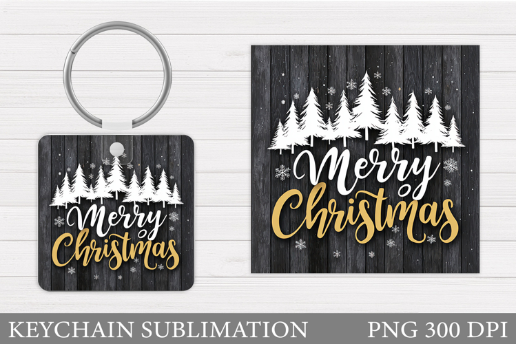 Merry Christmas Keychain. Christmas Keychain Design